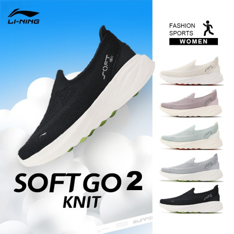 LI-NING SOFT GO 2 KNIT รองเท้า Athleisure ผู้หญิงกีฬามืออาชีพ AGLV018 Legit Official Store Image1