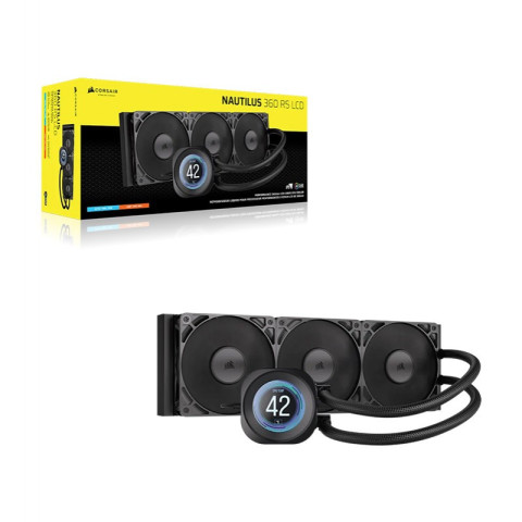 CPU LIQUID COOLER CORSAIR NAUTILUS 360 RS LCD - BLACK / WHITE Image1