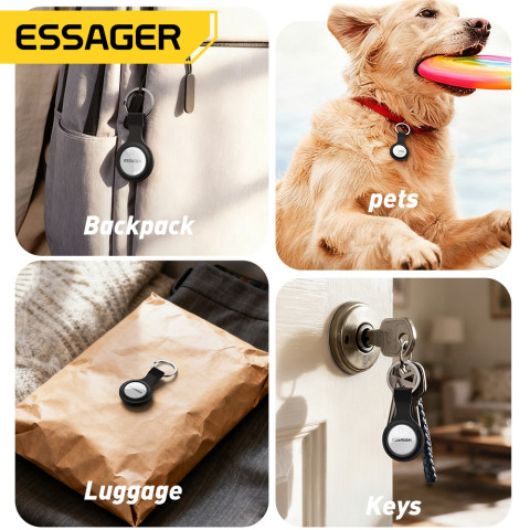 Essager อุปกรณ์ป้องกันการสูญหาย ใช้สำหรับติดตามตำแหน่งของกระเป๋าสตางค์ กุญแจ และสิ่งของอื่นๆ for ip Image6