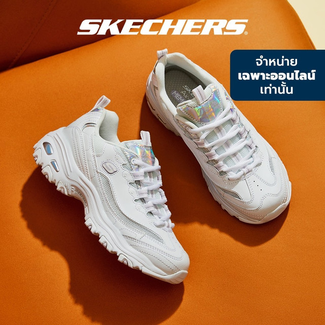 Skechers สเก็ตเชอร์ส รองเท้าผู้หญิง Women Online Exclusive D'lites Sport Shoes - 66666200-WHT Air-Cooled Memory Foam