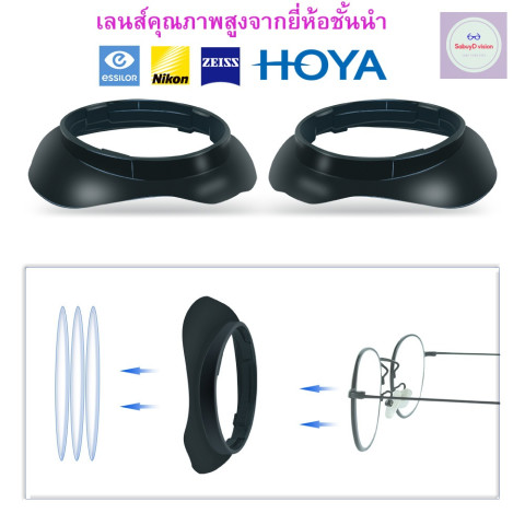 แว่นสายตาพร้อมกรอบสำหรับ Meta Quest 3 เลนส์คุณภาพดี ทำจากร้านแว่นตาในไทย ส่งได้ใน 1 วัน ตรวจสายตาฟรี Image3