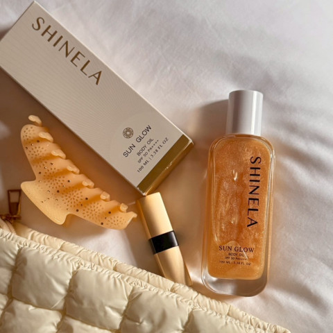 Shinela Sun Glow Body Oil spf 50 pa++++ กันแดดรูปแบบออยล์ กันน้ำ กันเหงื่ิอ Image2
