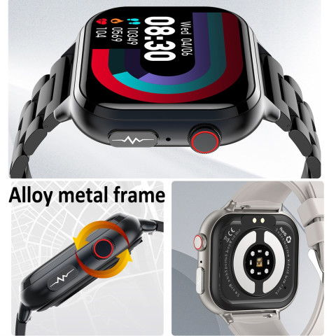 นาฬิกาข้อมืออัจฉริยะสำหรับผู้ชายและผู้หญิงTK17สมาร์ทวอท์ช ECG ระดับน้ำตาลในเลือดกรดยูริคตรวจสอบไขมันในร่างกายห้าอวัยวะสำหรับผู้ชายผู้หญิงสร้อยข้อมือโทรผ่านบลูทูธนาฬิกาข้อมือสายรัดข้อมือฟิตเนสกีฬากันน้ำสำหรับ Android และ IOS Image2