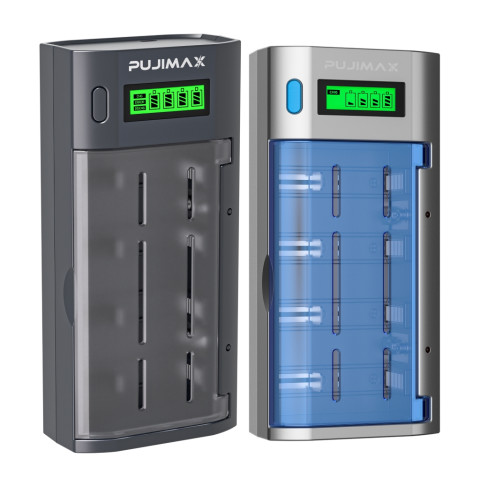 PUJIMAX เครื่องชาร์จถ่าน 6ช่อง ถ่านชาร์จ Ni-MH C/D AA/AAA 1.2V ชาร์จเร็ว ปลอดภัย ป้องกันชาร์จเกิน Image8