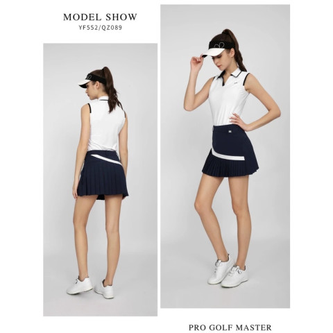 PGM QZ089 ผู้หญิงกอล์ฟกีฬาสั้นกระโปรงฤดูร้อนระบายอากาศกางเกงครึ่งตัว A กระโปรงจีบ Image5
