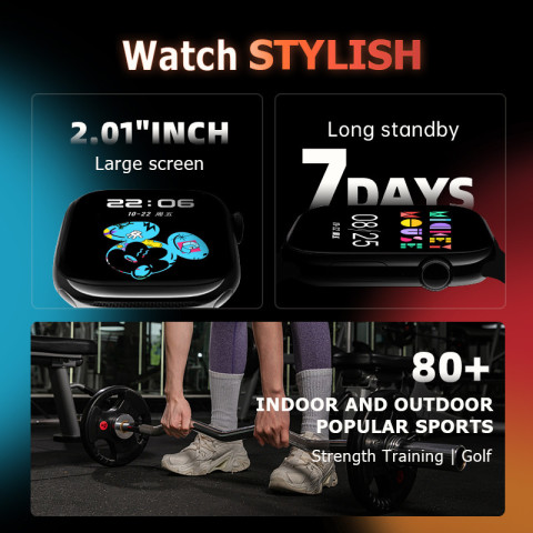 [ที่ได้รับอนุญาตอย่างเป็นทางการ] ดิสนีย์มิกกี้เพื่อสุขภาพนาฬิกาสมาร์ทน้ําตาลในเลือดที่แม่นยําเลือดออกซิเจนอัตราการเต้นหัวใจการตรวจสอบการนอนหลับ80+โหมดกีฬาโลหะร่างกายหน้าจอขนาดใหญ่ข้อมือจ่ายเงินAIผู้ Image4