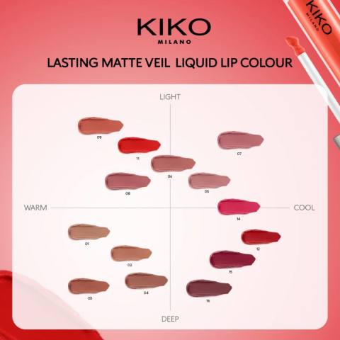KIKO MILANO New Lasting Matte Veil Liquid Lip Colour ลาสติ้ง แมตต์ เวล ลิควิด ลิป คัลเลอร์ (ลิปแมท ลิปจิ้มจุ่ม ติดทน) Image3