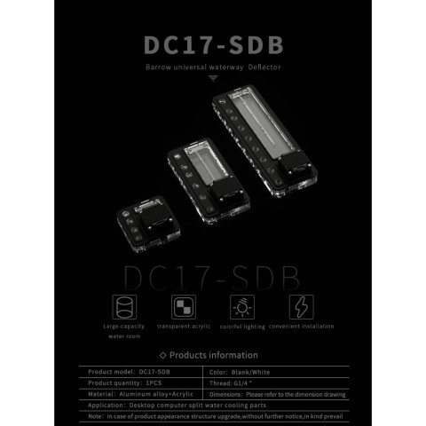 BARROW Distroplate DC17-SDB ปั้มติดถังพักน้ำ ขนาด 120/240/360mm Universal Integrated Waterway Board Image2