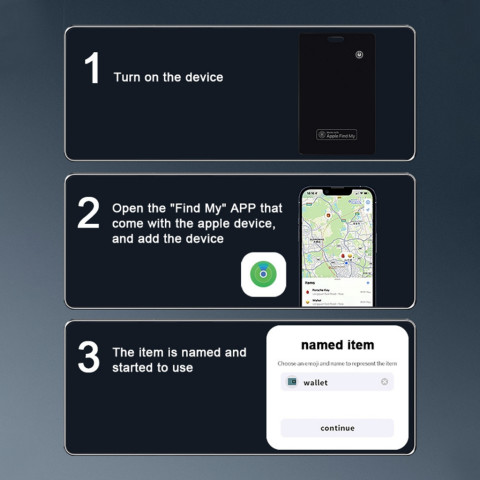 MiLife สมาร์ทการ์ด Global GPS การ์ดป้องกันการสูญหายไร้สายชาร์จ IPX6 กันน้ําสําหรับ Apple ค้นหาของฉัน Image2