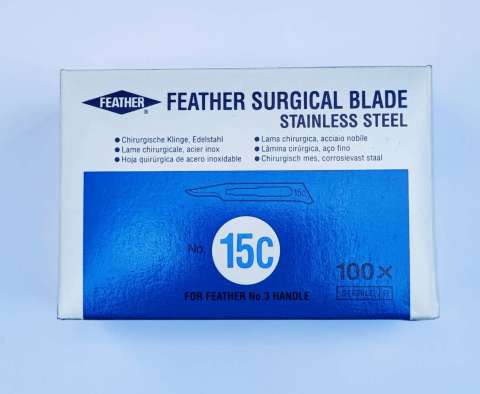 ใบมีดstainless steel  ยี่ห้อfeather  (surgical blade of japan)มี5เบอร์ให้เลือกสั่ง10/11/12/15/15C กล่องบรรจุ100ใบ #ใบมีดผ่าตัด#ใบมีด#blade Image2
