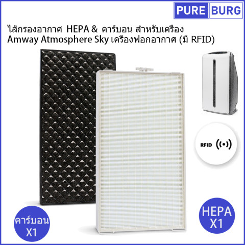 Amway Atmosphere Sky 120539T เครื่องฟอกอากาศ แทนที่ (มี RFID)ไส้กรองอากาศ HEPA สำหรับเครื่อง Image1