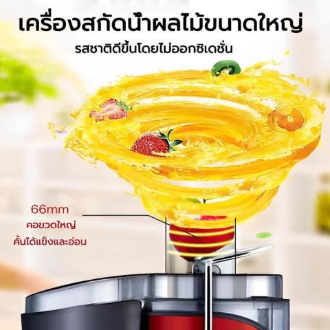 เครื่องสกัดน้ําผลไม้ คอขวดใหญ่ ผลผลิตน้ำผลไม้สูงมาก เครื่องปั่นน้ำผลไม้ เครื่องปั่นผลไม้ Image3