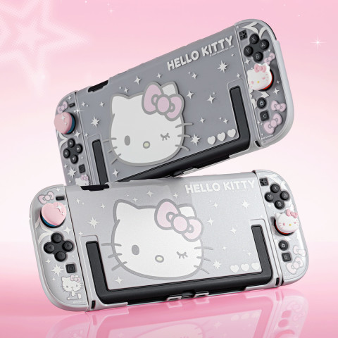 Geekshare HelloKitty เคสป้องกันกึ่งโปร่งใสสําหรับ Nintendo Switch 2 Image2