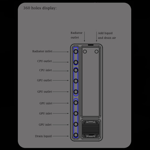 BARROW Distroplate DC17-SDB ปั้มติดถังพักน้ำ ขนาด 120/240/360mm Universal Integrated Waterway Board Image8