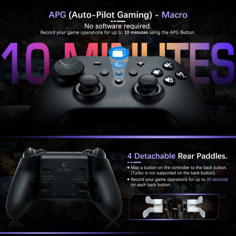 GuliKit TT Max Controller NS69 พร้อมความตึงแบบปรับได้ TMR จอยสติ๊กความเข้ากันได้สวิตช์ 1/2/PC-Windows/iOS/Android/SteamoOS Image2