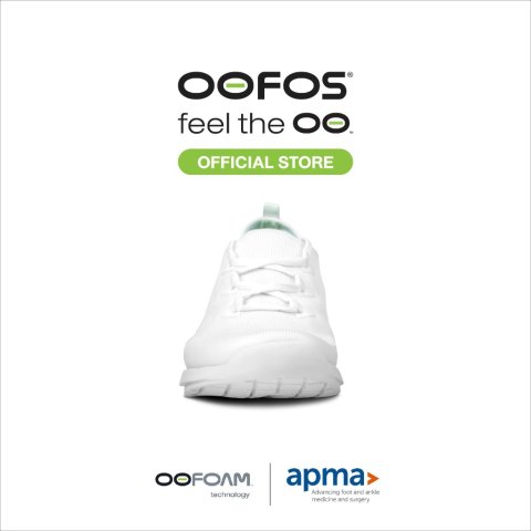 OOFOS OOmg Women's Sport Lace White รองเท้าเพื่อการฟื้นฟู Image3
