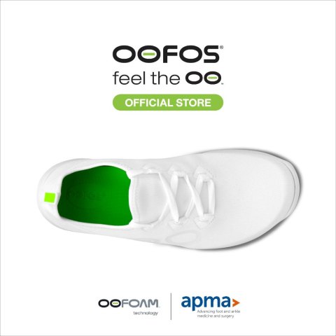 OOFOS OOmg Women's Sport Lace White รองเท้าเพื่อการฟื้นฟู Image6