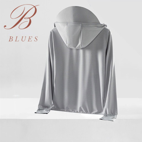 เสื้อคลุมกันแดด UPF50+  ระบายอากาศได้ดี เสื้อฮู้ดกันแดด เสื้อกันยูวี ผ้ายืดเนื้อดี ใส่สบาย สําหรับผู้ชาย ผ้านุ่มนิ่ม Image3