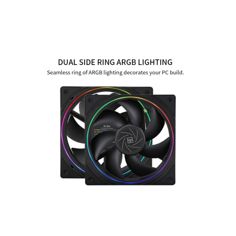 Thermalright TL-S12W ARGB Case Fan CPU Fan 120mm Cooler Fan PC PWM พัดลมคอมพิวเตอร์เงียบพร้อม 1500RPM ความเร็ว CPU พัดลมระบายความร้อนสีขาว Image7