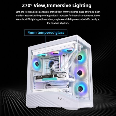 Lian Li Vector V100 RGB Mid-tower Case (Black/White) Image7