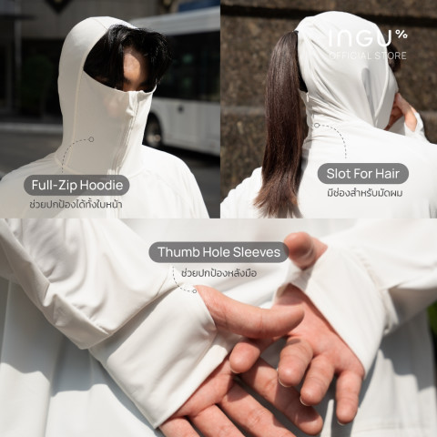 INGU UV Guard Jacket UPF 50+ เสื้อกันแดด มีค่า UPF50+ Image5