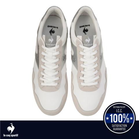 le coq sportif รองเท้าชาย-หญิง รุ่น LCS NANCY CLASSIC สีขาว-เงิน (รองเท้าผ้าใบ,รองเท้าแฟชั่น) Image2