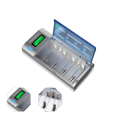 PUJIMAX เครื่องชาร์จถ่าน 6ช่อง ถ่านชาร์จ Ni-MH C/D AA/AAA 1.2V ชาร์จเร็ว ปลอดภัย ป้องกันชาร์จเกิน Image2