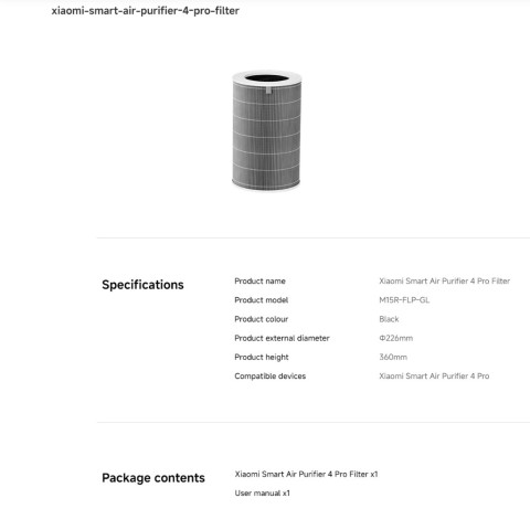 Xiaomi Smart Air Purifier Filter 4/4 Pro/Elite/6 ไส้กรอง แผ่นกรอง Xiaomi I HEPA I Antibacterial Image4