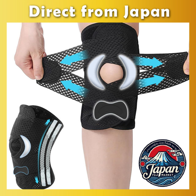 【ส่งตรงจากญี่ปุ่น】 【รุ่นใหม่ 2025 แนะนำโดยแพทย์】 ที่รัดเข่า สายรัดตัว V ล็อกแน่น ช่วยพยุงลูกสะบ้าและหมอนรองกระดูก ไม่เลื่อนหลุดง่าย น้ำหนักเบา ระบายอากาศดี เหมาะสำหรับเล่นกีฬาและทำงาน สวมใส่ง่าย ใช้ได้ทั้งชายและหญิง