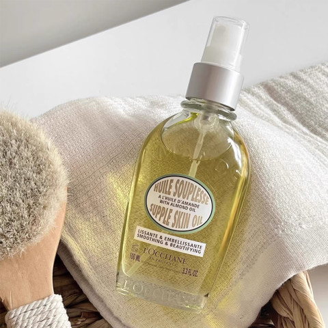 พร้อมส่ง🔥LOCCITANE Almond Supple Skin Oil 100ml Cleansing Softening Shower Image4
