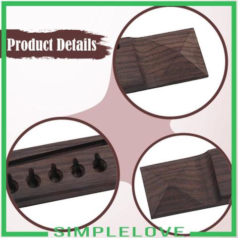 [เรียบง่าย] สะพานกีตาร์ไม้กีตาร์อะคูสติกสะพานไม้มะเกลืออานสําหรับหกสตริงกีตาร์ส่วนทดแทนวัสดุทนทานเหมาะสําหรับของขวัญให้ตกแต่งบ้าน Image8