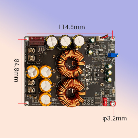 แท้ ZK PW1200 สเตปอัพ 1200W 50A  step up dc to dc 10v-30v to 50v วงจรเพิ่ม แรงดันไฟฟ้า ตัวจ่ายกำลังไฟคงที่ Image4