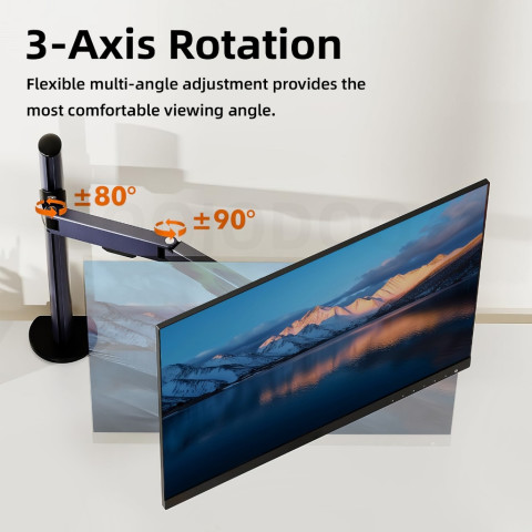 GOOJODOQ Aluminum Alloy Single and Double Arm Display Bracket Flexible Multi Angle Adjustment Dual Installation Method Image2