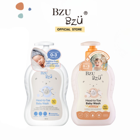 [แพ็คคู่] BZU BZU Head-to-Toe Baby Wash กลิ่น Calming Scent 600ml Image1