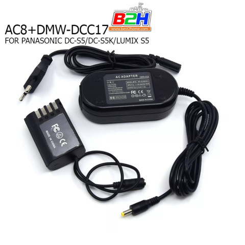 AC ADAPTER DUMMY BATTERY MAN  FOR AC8+DCC17 ( DMW-BLK22 )  FOR PANASONIC LUMIX S5  DC-S5 DC-S5K Image1
