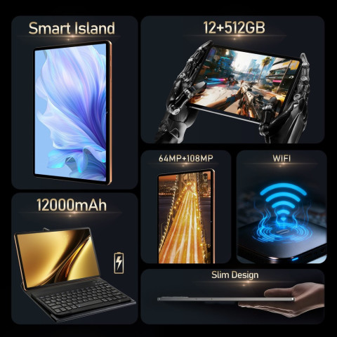 Tablet I17 Promax Tablet Sim4G/5G+Wifi 16Gb+1024Gb Android 15 ประกัน1ปี Image4