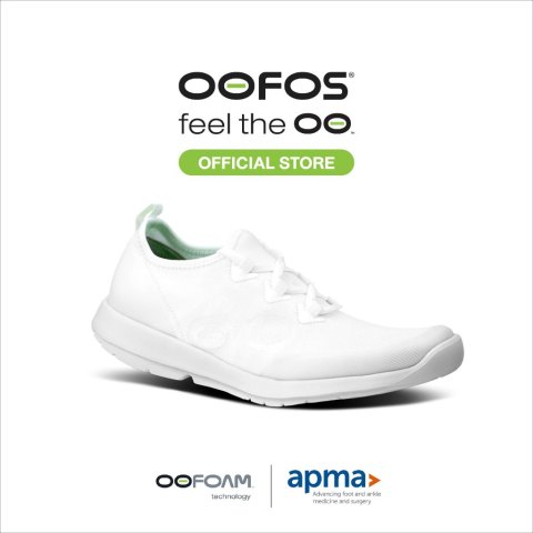 OOFOS OOmg Women's Sport Lace White รองเท้าเพื่อการฟื้นฟู Image1