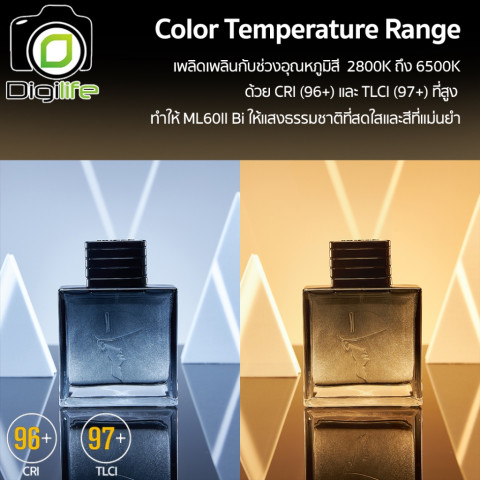 Godox LED ML60II Bi 70W Bi-Color Portable - Godox Mount ( ML-GB, ML-SP-36, ML-CS30, ML-SF50, AD-S65W, AD-S85W ) Digilife Image2