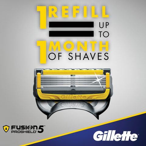 ยิลเลตต์ ฟิวชั่น โปรชิลด์ มีดโกน 1 ด้าม พร้อมใบมีด 2 ชิ้น Gillette Fusion Proshield 1 Razor + 2 Blades Refills ใบมีดโกน Image4