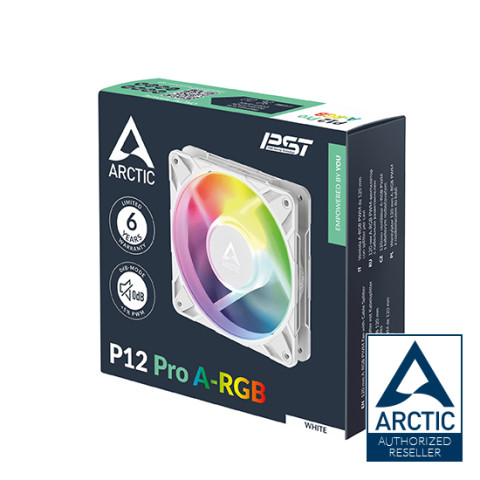 ARCTIC P12 PRO A-RGB WHITE (Computer fan / พัดลมระบายความร้อนคอมพิวเตอร์) Image3