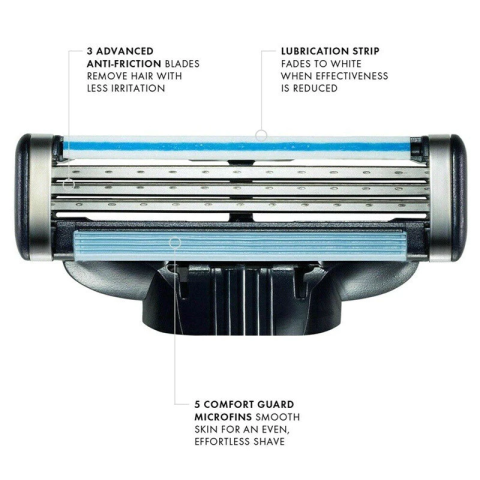 มีดโกนเติม Gillette Mach3สำหรับผู้ชาย4/8ใบมีดโกนพร้อมหล่อลื่นใบมีด3ชั้นตัดเร็วตลับสำหรับเคราใบหน้า Image4