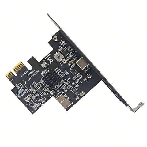 Pcie USB Type C การ์ดขยาย PCI Express 3.0 X1 ถึง USB 3.2 Gen2 ประเภท C + ประเภท E 10G ASM3142 ชิป PCI-E USB 3.2 Dual Type C HUB Image5