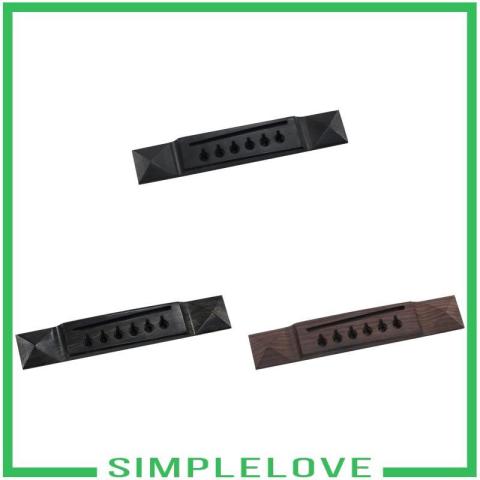 [เรียบง่าย] สะพานกีตาร์ไม้กีตาร์อะคูสติกสะพานไม้มะเกลืออานสําหรับหกสตริงกีตาร์ส่วนทดแทนวัสดุทนทานเหมาะสําหรับของขวัญให้ตกแต่งบ้าน Image1