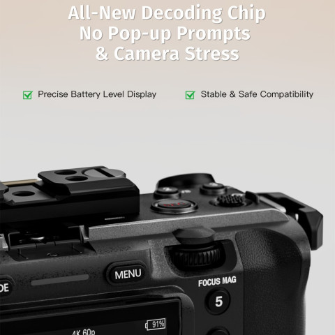 TILTA เครื่องชาร์จแบตเตอรี่กล้อง 4 ช่อง 2400mAh Sony NP-FZ100 เครื่องชาร์จแบตเตอรี่ NP-W235 / DMW-BLK22 / EN-EL15 / LP-E6 เครื่องชาร์จแบตเตอรี่กล้อง FX3 A6600 A6700 A7R4 A7C zve Image7