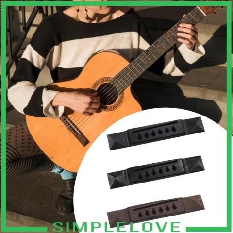 [เรียบง่าย] สะพานกีตาร์ไม้กีตาร์อะคูสติกสะพานไม้มะเกลืออานสําหรับหกสตริงกีตาร์ส่วนทดแทนวัสดุทนทานเหมาะสําหรับของขวัญให้ตกแต่งบ้าน Image3