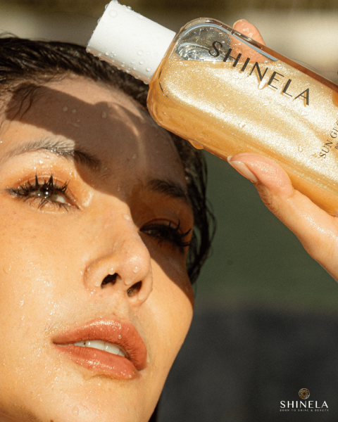 Shinela Sun Glow Body Oil spf 50 pa++++ กันแดดรูปแบบออยล์ กันน้ำ กันเหงื่ิอ Image1