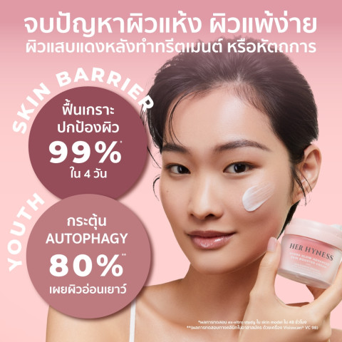 HER HYNESS HYDRA GLOW ADVANCED SKIN BOOSTER CREAM 30ML ไฮดรา โกลว์ ครีม 30มล. Image3