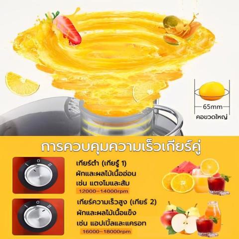 เครื่องสกัดน้ําผลไม้ คอขวดใหญ่ ผลผลิตน้ำผลไม้สูงมาก เครื่องปั่นน้ำผลไม้ เครื่องปั่นผลไม้ Image4