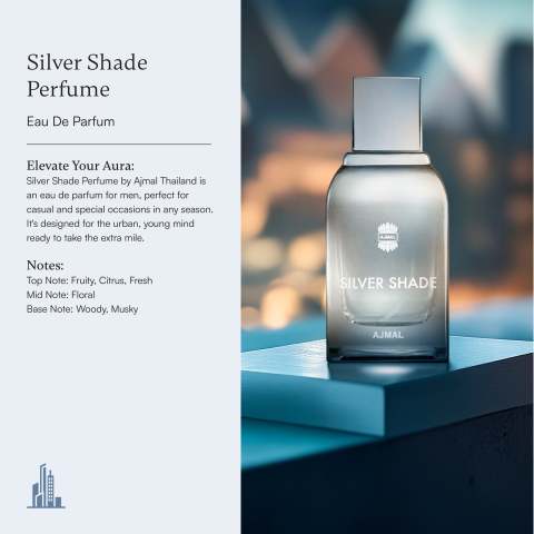 AJMAL น้ำหอมกลิ่นซิลเวอร์เฉด Silver Shade Perfume 100 ml EDP ตัวดัง หอมสดชื่น ติดทนนาน Dubai Perfume 100% Image4