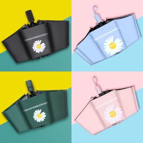 ร่มพับ ร่มสีมินิมอล UV กันยูวี 100%  ร่มขนาดเล็ก Image6